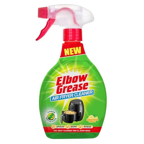 Image of Elbow Grease Air Fryer Cleaner Spray | Spray, Foam, Wipe, Rinse - Cuts Through Dirt, Grease & Grime (Lemon Fresh, 500ml)