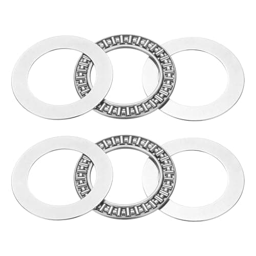 Image of sourcing map 2 Sets AXK4060 Thrust Needle Roller Bearings with 4 Washers, Chrome Steel Needle Roller Bearings, ID 40mm, OD 60mm, Thickness 5mm