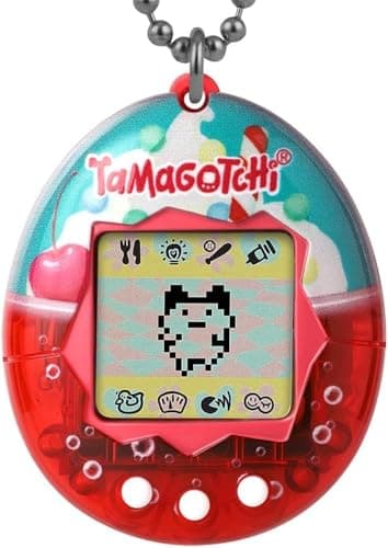 Image of Bandai Tamagotchi Original Ice Cream Float Shell | Tamagotchi Original Cyber Pet 90s Adults and Kids Toy with Chain | Retro Virtual Pets are Great Boys and Girls Toys or Gifts for Ages 8+