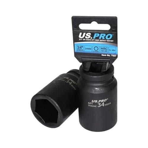Image of US PRO Tools Single 3/4" DR 34MM 6PT Deep Impact Socket 7507