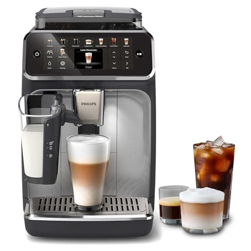 Image of Philips 5500 Series Bean to Cup Coffee Machine – 20 Hot & Iced drinks, LatteGo Milk Frother, Fastest-to-Clean, 40% Quieter, Ceramic Grinder, Fully Automatic Espresso & Cappuccino maker – EP5546/70
