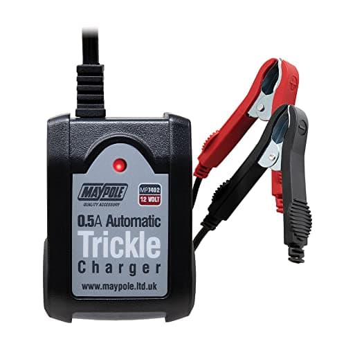 Image of Maypole 0.5A 12V Automatic Trickle Car Battery Charger 9 Stage Charging Cycle Maintenance Charging Lead Acid AGM GEL