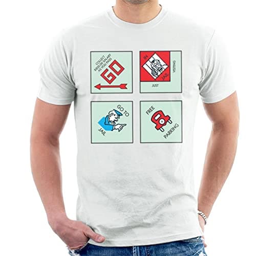 Image of All+Every Monopoly Classic Corner Tiles Men's T-Shirt White