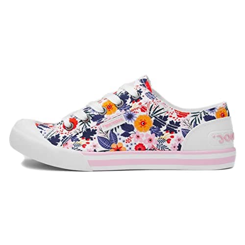 Image of Rocket Dog Womens/Ladies Jazzin Canvas Aloe Lace Up Trainer (5 UK) (Multicoloured)