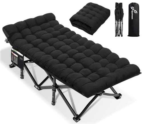 Image of Sportneer Camp Beds for Adults with 1.5" Thick Mattress, Camping Bed 28"/32" Extra Wide Support 450lbs for Adults Travel Fishing Picnic Outdoor