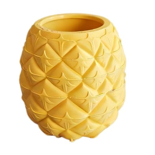 Image of Snorvixre Pineapple Shape Makeup Brush Holder Flower Shape Decoration Pen for Offices, School, Home, Birthday Gift Pineapple Themed Storage Pen
