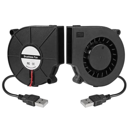 Image of DORHEA 2Pcs 7530 Fan 75x30mm DC 5V 75mm x 30mm Brushless Cooling Fan, Replacement Blower DC Brushless 75mm Fan for Cooling DIY PC Computer Case Fan - USB