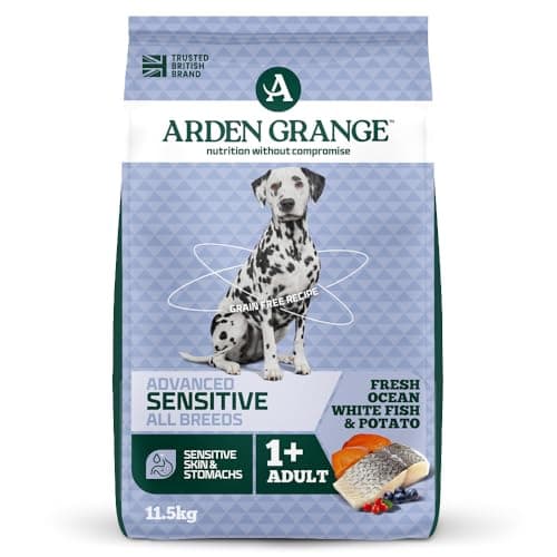 Image of Arden Grange Sensitive Adult Dry Dog Food Grain Free, Fresh Ocean White Fish and Potato, 11.5kg