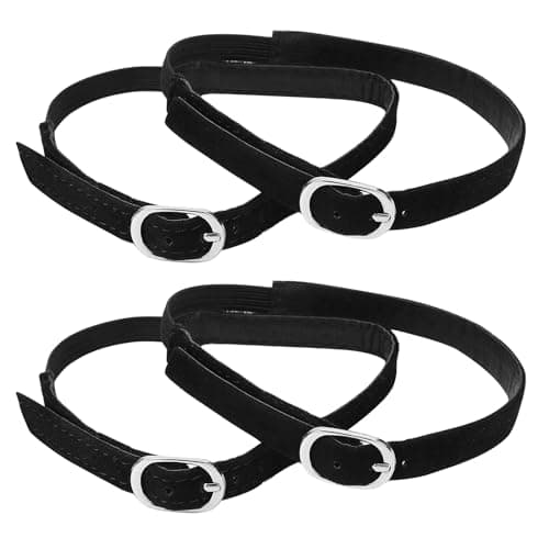 Image of COMNICO 2 Pairs Shoe Straps Detachable PU Leather Ankle Straps Adjustable High Heels Anti-loose Shoelaces with Buckle for Lady Women Girls Holding Loose Heels Pumps(black)