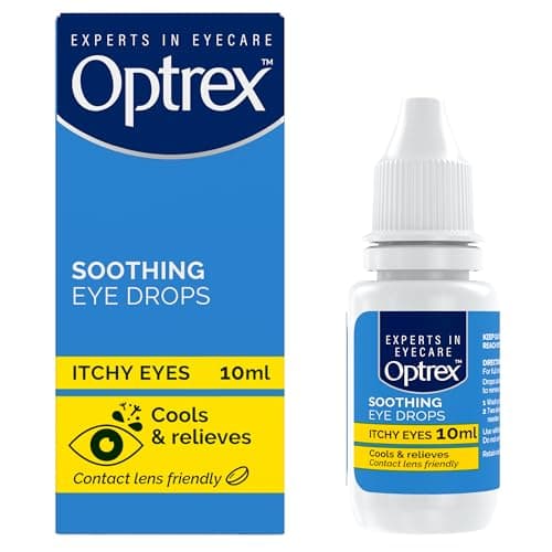 Image of Optrex Itchy Eyes, Double Action Soothing Eye Drops, 10ml, Soothes & Protects, Cools and Relieves, Gets to Work Instantly, On the Go Relief