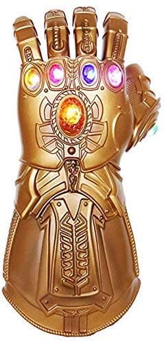 Image of UrMsun Iron Man Infinity Gauntlet for Kids, Iron Man Glove LED with Stones for Kids