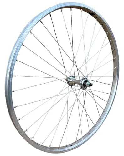 Image of Baldys 700c Silver Front Hybrid/Trekking Bike Wheel Sealed Bearing Nutted Hub