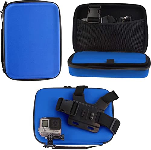 Image of Navitech Blue Action Camera Hard Case - Compatible With Drift Ghost 4K+ Action Camera