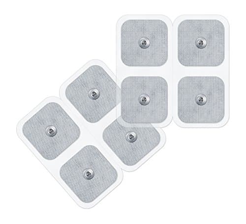 Image of Beurer Replacement Set of Self-Adhesive Gel Electrode Pads, 45 x 45 mm, Electrodes for TENS and EMS, suitable for EM 49 / EM 80 / EM 41 / EM 40