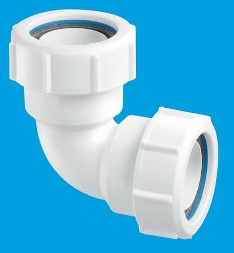 Image of McAlpine MS4 Multifit 90 Degree Waste Pipe Multi Fit Compression Fitting Bend Joint 32mm Equivalent 1¼"