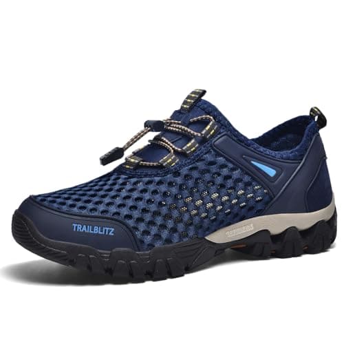 Image of TRAILBLITZ Water Shoes Mens Aqua Beach Swim Shoes for Swimming Pool,Blue 11