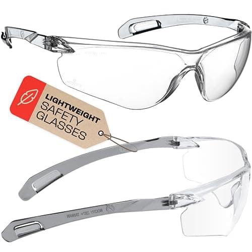 Image of NoCry ANSI Z87.1 Safety Glasses with Scratch Resistant Coating - Anti Fog Safety Glasses, Clear Safety Eyewear for Men, 100% UV Resistant Eye Protection Glasses - Suitable for Indoor or Outdoor Use