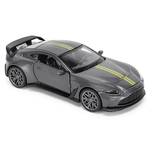 Image of Aston Martin V12 Vantage 1:43 Scale Die-Cast Model Car - Grey | Detailed Collectors Edition Diecast | Official Licensed Product