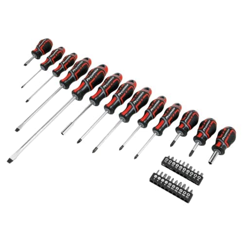 Image of Sealey 33pc GripMAX® Screwdriver & Bit Set - Red - AK4370