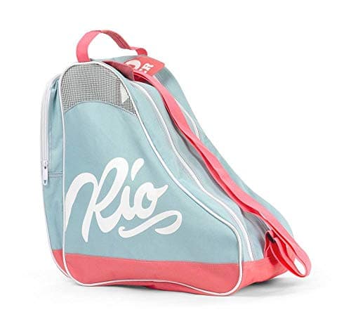Image of Rio Roller Roller Script Skate Bag, Unisex Adults’ Canvas and Beach Tote Multicolour (Teal/Coral), 24x15x45 cm (W x H L)