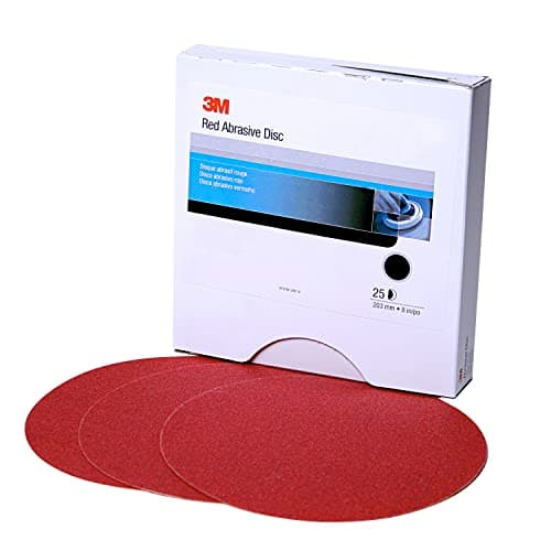 Image of 3M Hookit Red Abrasive Disc, 01224, 6 in, P120, 50 discs per carton