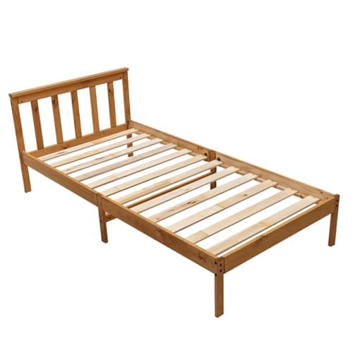 Image of Panana 3FT Wooden Single Bed Frame, Corona Solid Pine Bed Frames