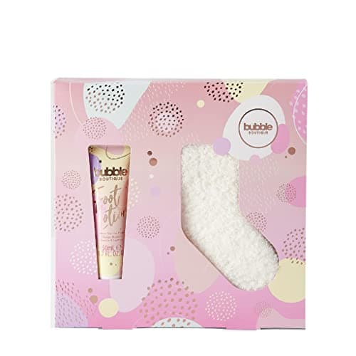 Image of Style & Grace Bubble Boutique Sock Gift Set 50ml Foot Lotion + 1 Pair Of Socks - Eco Packaging