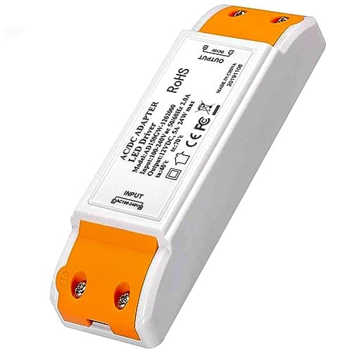 Image of 12V LED Driver 24W 2A LED Transformer, Low Voltage Led Driver Adapter,240V AC to 12V DC Constant Voltage Driver for led Strip, Display, Cabinet Lights, Bulbs and Ring Doorbell (24W)