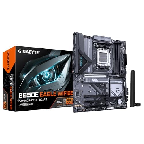 Image of GIGABYTE B650E EAGLE WIFI6E Motherboard - AMD Ryzen 9000 Series CPUs, 8+2+2 Phases VRM, up to 8200MHz DDR5 (OC), 1xPCIe 5.0 + 2xPCIe 4.0 M.2, 2.5GbE LAN, WIFI 6E, USB 3.2 Gen 2