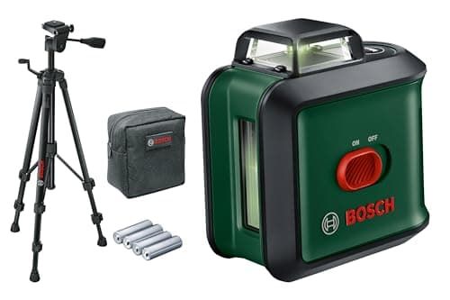 Image of Bosch cross line laser UniversalLevel 360 with premium tripod (vertical + horizontal laser lines incl. 360° for alignment throughout the entire room)