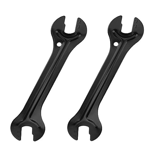 Image of Shallho 2 Pcs Bicycle Hub Cone Wrench Wheel Hub Pedal Free Hub Wrench Cassette Bicycle Removal Repair Tool 13 14 15 16 mm Black
