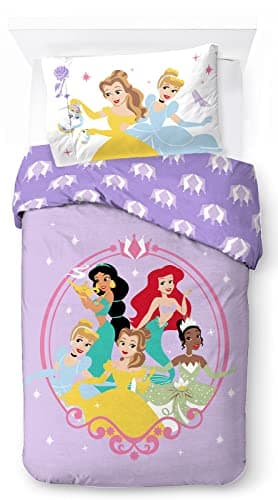 Image of Jay Franco Disney Princess Heart of Gold 100% Cotton Single Duvet Cover Set - Includes Pillowcase