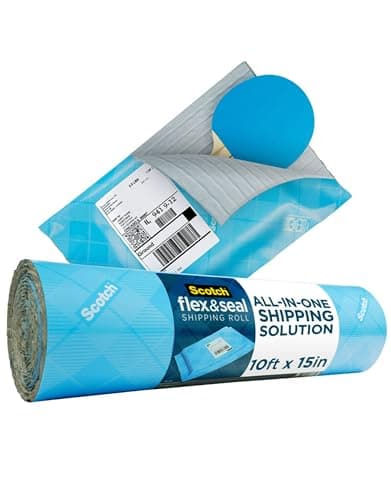 Image of Scotch Flex and Seal Shipping Roll 10 ft x 15 in, Just Ship It, No Boxes, No Tape
