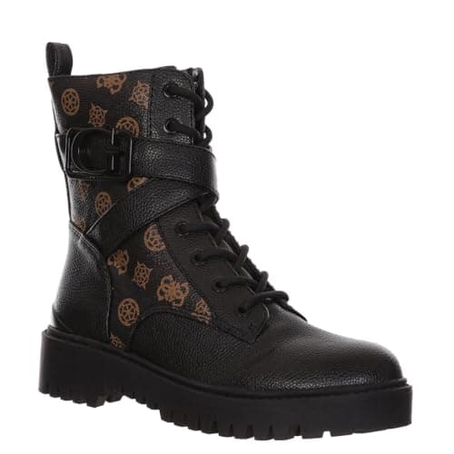 Image of GUESS Women's Orana Combat Boot, Black, 6 UK