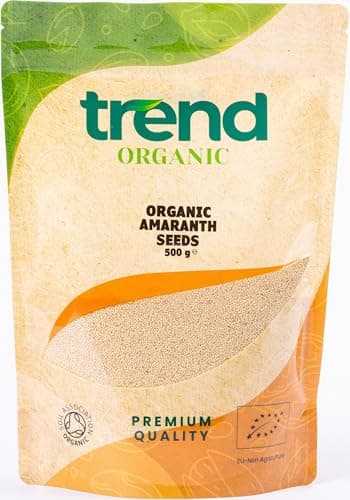 Image of Trend Organic Amaranth Seeds, 500g - Nature's Nutrient Boost with Mild Nutty Flavour, Rich in Protein & Fibre, Good for Soups, Stews, Porridges, and Salads, Certified Organic, GMO-Free, No Additives