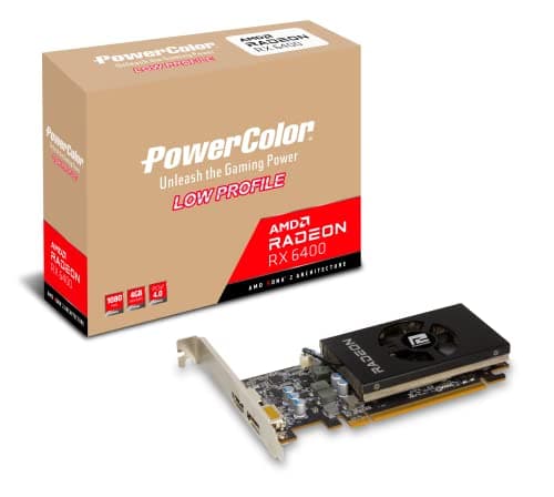 Image of Powercolor AMD Radeon RX 6400 Low Profile Graphics Card with 4GB GDDR6 Memory