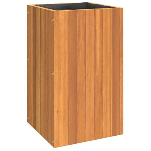 Image of vidaXL Solid Acacia Wood Garden Planter Box - Outdoor Rectangular Flower Pot, Brown, 35x35x60 cm, Indoor/Outdoor Decorative Plant Container
