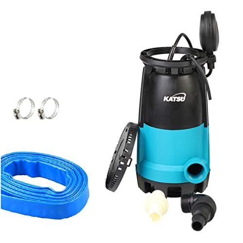 Image of KATSU 400W Professional Submersible Pump for Clean and Dirty Water with 10 Meters Hose 1" and Quick Coupler Changeable Base
