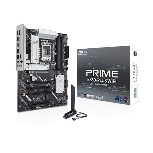 Image of ASUS PRIME B860-PLUS WIFI Intel ATX motherboard, 8+1+1+1 80A DrMOS power stages, DDR5, PCIe 5.0, 2xM.2 slots, Realtek 2.5Gb Ethernet, Wi-Fi 6E, DisplayPort, HDMI, USB 20Gbps Type-C
