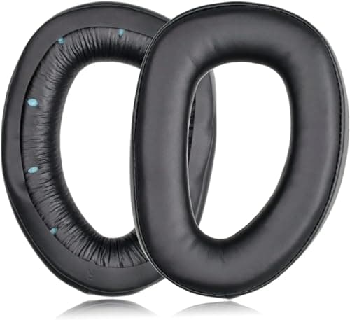 Image of INF Synthetic Leather Memory Foam Ear Pads for Sennheiser GSP 300/301/302/303/350/370 - Noise-Canceling Replacement Ear Cushions, Earpads Replacement for Sennheiser GSP 300/301/302/303/350/370(Black)