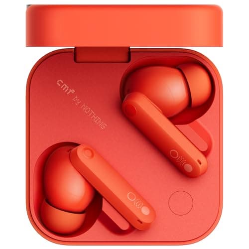 Image of CMF by Nothing Buds Pro 2 Wirelesss earphones with HiFi sound, 50 dB Smart Active Noise Cancellation, 6 HD mics and Spatial Audio, 2025 - Orange