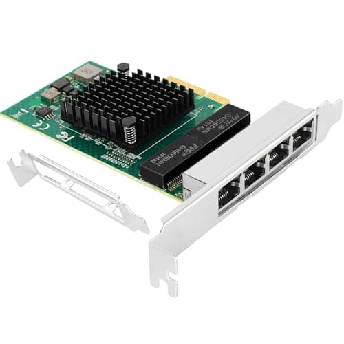Image of Vogzone 1Gb PCI-E NIC Network Card for Broadcom BCM5719-4P,10Mb/100Mb/1GbE Copper Quad RJ45 Ports, with Broadcom BCM5719 Chip,1GbE PCI Express 2.0 X4 Ethernet Adapter Support Windows/Linux/VMware