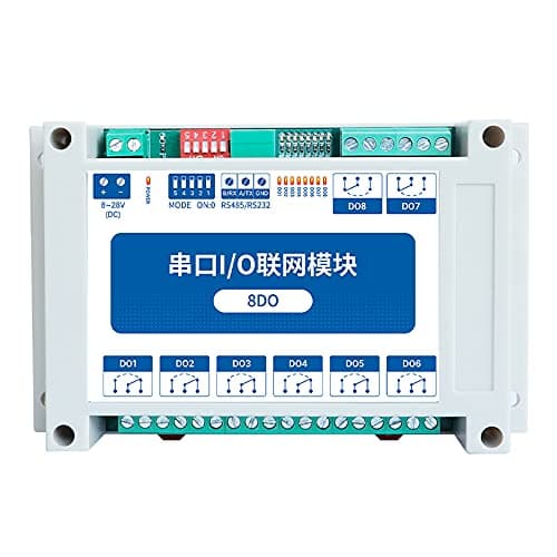 Image of 8DO Modbus RTU Control I/O Network Modules Serial Port RS485 Interface MA01-XXCX0080 Rail Installation 8~28VDC IoT Watchdog