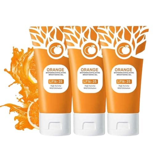 Image of Natural Orange Exfoliating Gel, Purifying Enzymes Face Scrub for Exfoliating, Dry Skin, Mens, Womens, Vegetarian, Cruelty-Free, Deep Nourishing for Dry & Hydrating