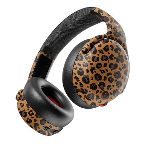 Image of Skullcandy Crusher ANC 2 Wireless Over-Ear Bluetooth Headphones with Multi-Sensory Bass, Active Noise Cancelling, Up to 60 Hours Battery, Microphone for iPhone Android - Leopard