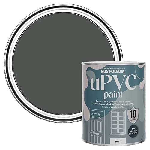 Image of Rust-Oleum Dark Grey uPVC Door and Window Paint in Matt Finish - Graphite 750ml