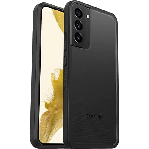 Image of OtterBox Sleek Series Case for Samsung Galaxy S22+, Shockproof, Drop proof, Ultra-Slim, Protective Thin Case, Tested to Military Standard, Clear/Black, No Retail Packaging