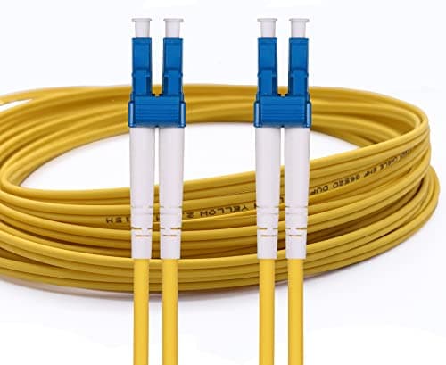 Image of Elfcam® - OS2 LC/UPC to LC/UPC Single Mode Duplex 9/125μm LSZH Fibre Optic Cable (2m, Pack of 1)