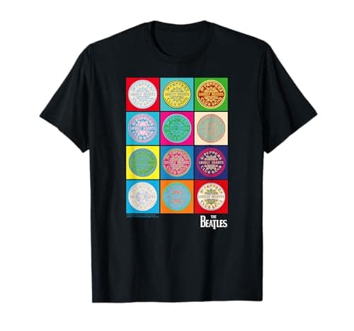 Image of Official The Beatles Sgt Peppers Pop Art Vintage Band Pop T-Shirt