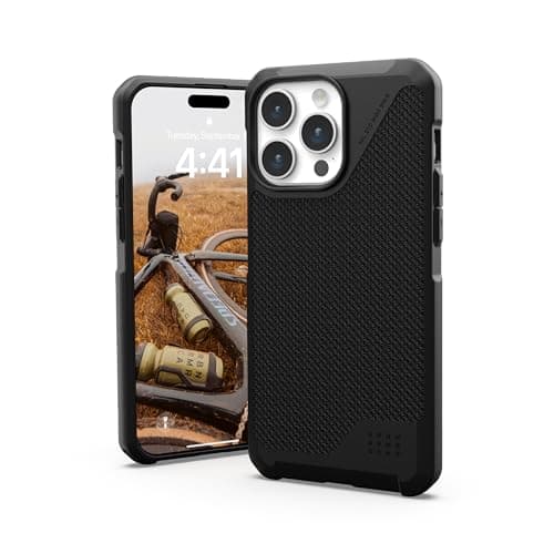 Image of URBAN ARMOR GEAR UAG Case Compatible with iPhone 15 Pro Max Case 6.7" Metropolis LT Kevlar Black Built-in Magnet Compatible with MagSafe Charging Rugged Military Grade Dropproof Protective Cover